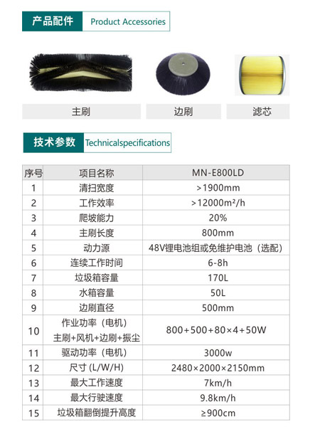 新型全封闭自卸式和田市扫地机MN-E800LD